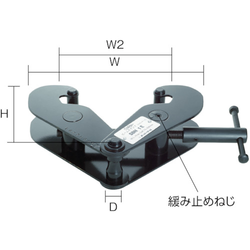 【TRUSCO】スーパー　ビームクランプ（スタンダードタイプ）容量：１ｔｏｎ